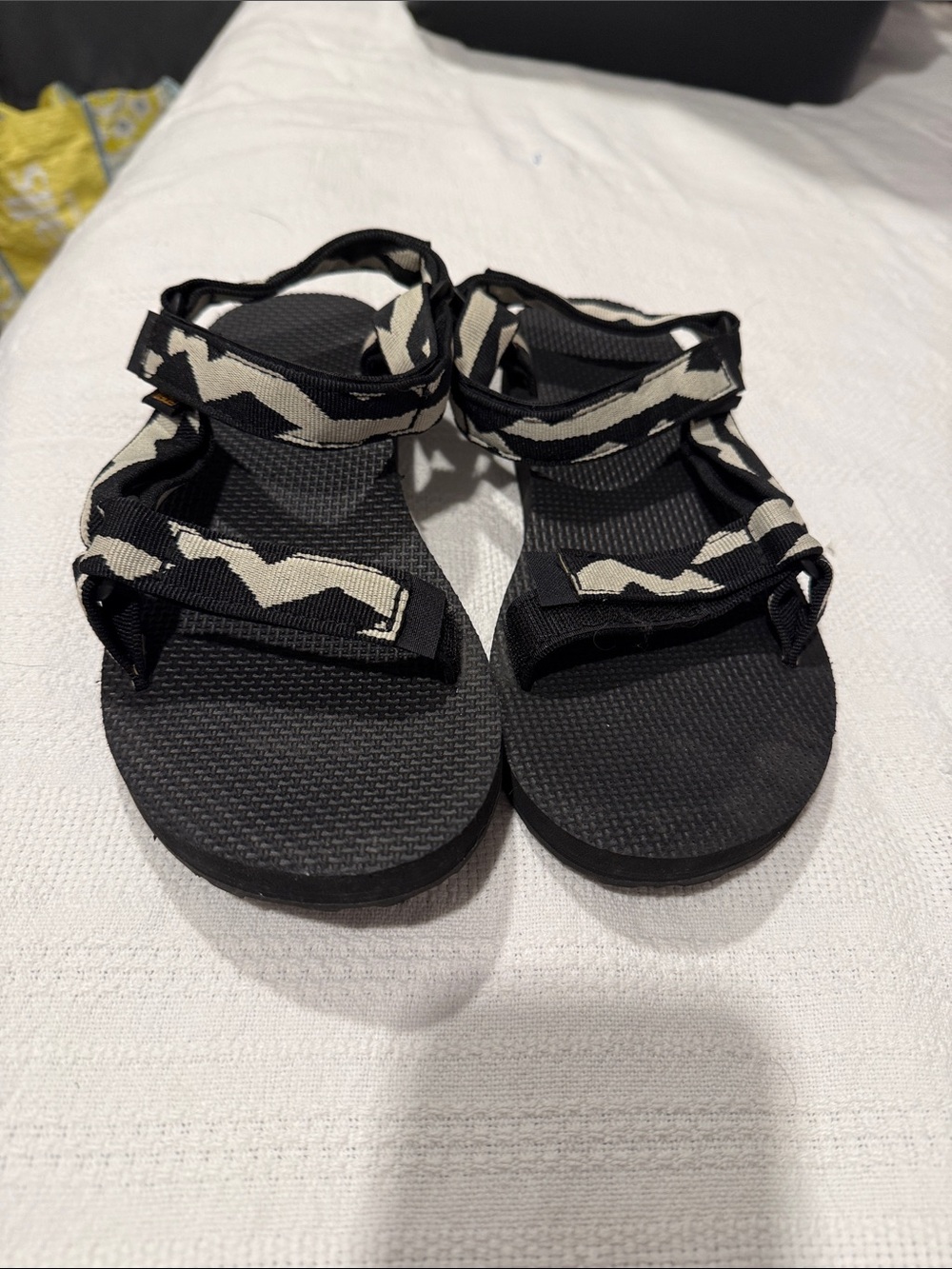 Teva Black and White Strappy Women's Outdoor Sandals